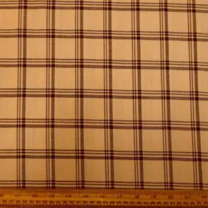 Suiting Fabric Wool Blend Bovoy Plaid Beige