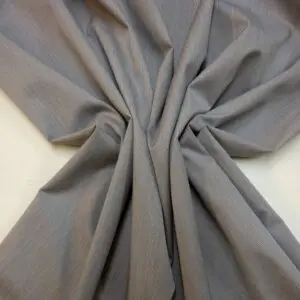 Suiting Fabric Skinny Stripe Grey Chalk