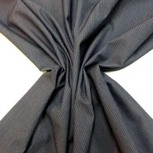 Suiting Fabric Skinny Stripe Dark Grey
