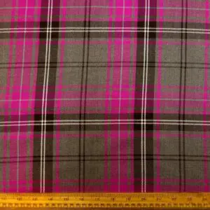 Suiting Fabric Tartan Dundee Cerise
