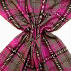 Suiting Fabric Tartan Dundee Cerise