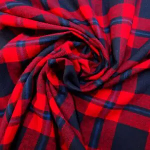 Tartan Fabric Brushed Flannel Royal Jameson Red