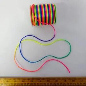 Corset Lacing Rats Tail Cord Rainbow