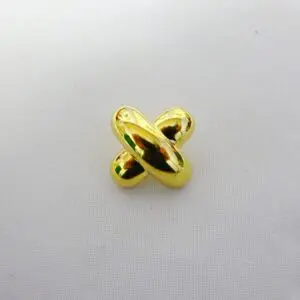 Gold Buttons Criss Cross 2cm Code Jam