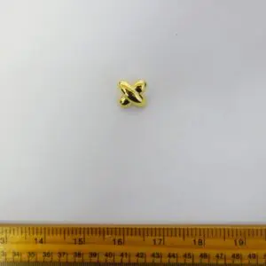 Gold Buttons Criss Cross 2cm Code Jam