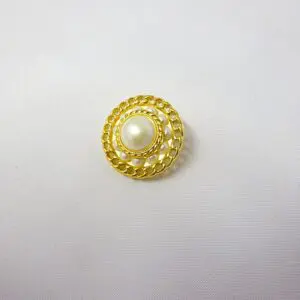 Buttons 25mm Pearl Gold Centre