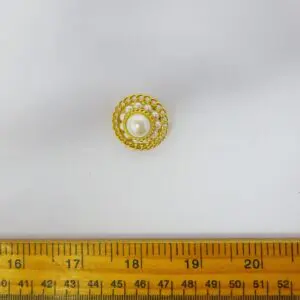Buttons 25mm Pearl Gold Centre