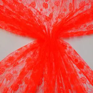 Lace Fabric Fru Fru Zing hot coral