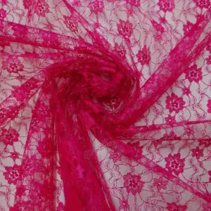Lace Fabric Floral Sweet Siam cerise