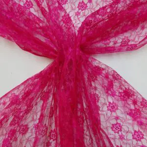 Lace Fabric Floral Sweet Siam cerise