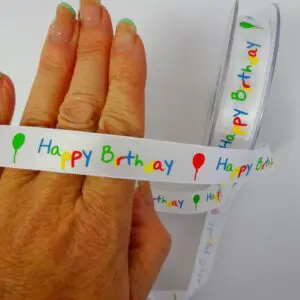 Ribbon Happy Birthday Multi 15mm