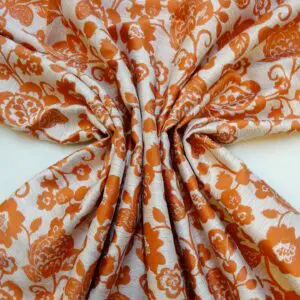 Curtain Fabric Upholstery Rusty Roses Cream