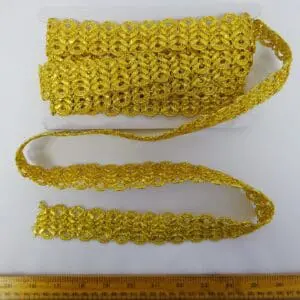 Lurex Braid Clover Metallic Trimming Gold