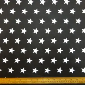 Polyester Cotton Fabric Starmaker black/white