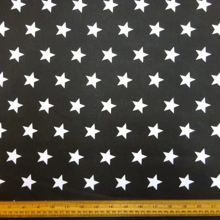 Polyester Cotton Fabric Starmaker black/white