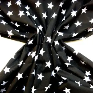 Polyester Cotton Fabric Starmaker black/white