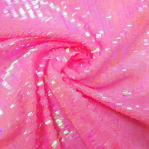 Sequin Fabric Rice Fringe Sequins Pink