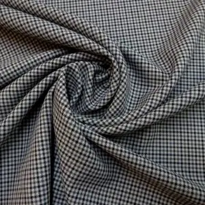 Suiting Fabric Country Set Fosters Check Grey Black