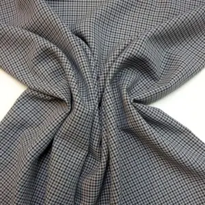 Suiting Fabric Country Set Fosters Check Grey Black
