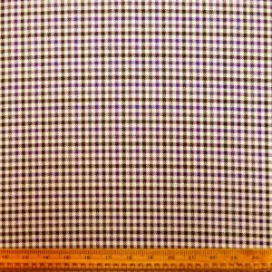Suiting Fabric English Formal Checks Tally Ho Purple Cream