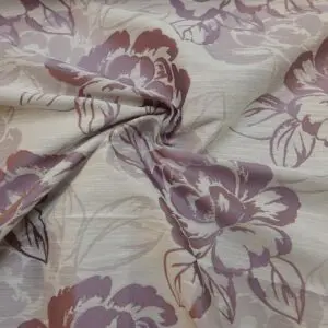 Curtain Fabric Rocky Rose Ivory/Mauve