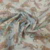 Polyester Cotton Fabric Jungle Lynx pale blue