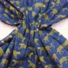 Polyester Cotton Fabric Jungle Lynx navy