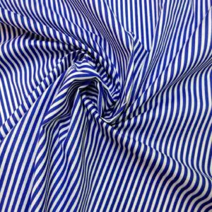 Polyester Cotton Fabric Toothbrush Stripe Royal