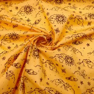 Polyester Cotton Fabric Beyond Custard Earth Yellow