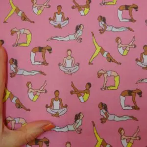 Polyester Cotton Fabric Aerobics pink