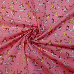 Polyester Cotton Fabric Aerobics pink