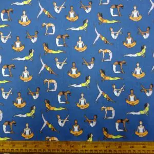 Polyester Cotton Fabric Aerobics royal