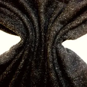 Sherpa Fleece Fabric Freddie Fleck Black