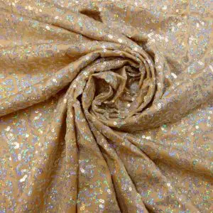 Sequinned Lycra Fabric Nude