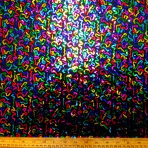 Sequinned Lycra Fabric Rainbow