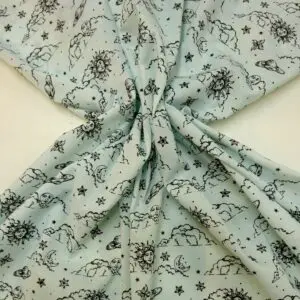 Polyester Cotton Fabric Beyond Custard Earth mint