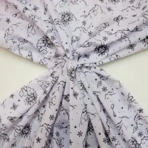 Polyester Cotton Fabric Beyond Custard Earth white