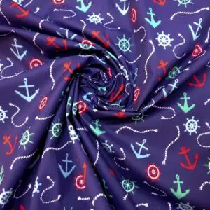 Polyester Cotton Fabric Anchorage Navy