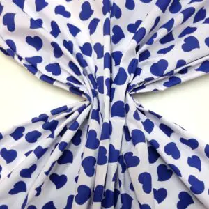 Polyester Cotton Fabric True Hearts Royal