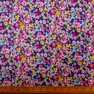 Cotton Fabric Floral Passion Purple