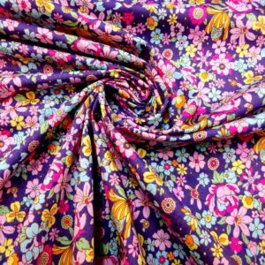Cotton Fabric Floral Passion Purple