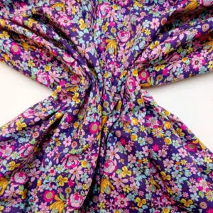 Cotton Fabric Floral Passion Purple