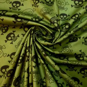 Cotton Fabric Skulls Funky