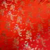 Chinese Brocade Dragon Print Fabric Red
