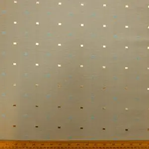 Brocade Fabric Shantung Finish Square Spot sage