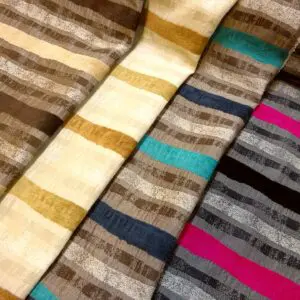 Curtain Fabric Satin Finish Seersucker Stripe