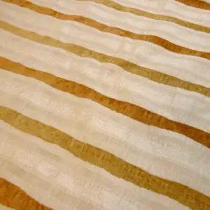 Curtain Fabric Satin Finish Seersucker Stripe Rust/Cream