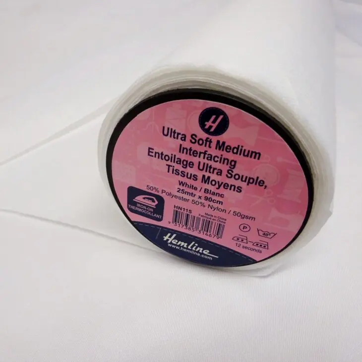 Interfacing White Medium Iron On Ultra Soft Code 115
