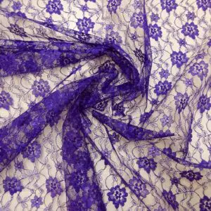 Lace Fabric Floral Sweet Siam Purple