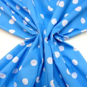 Polyester Cotton Fabric Shilling Spot turquoise